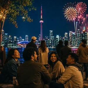People having fun at a toronto meet-up with ramen crew