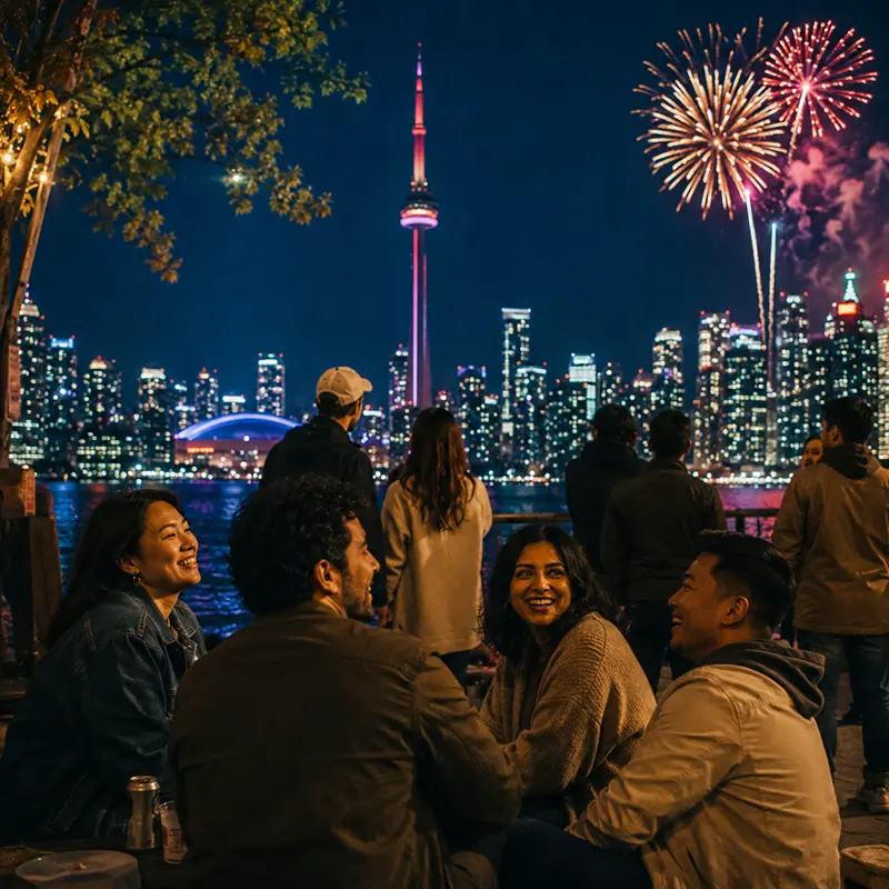People having fun at a toronto meet-up with ramen crew